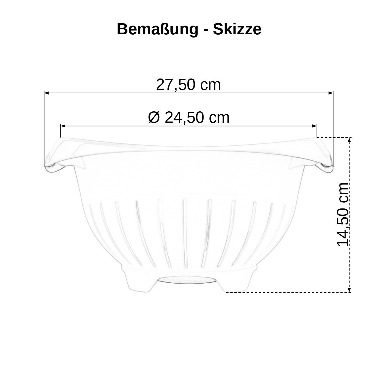 Seiher, Flieder BPA-frei, 1-St., cm), (Vorteils-Set, Kunststoff, lebensmittelecht spülmaschinengeeignet, Engelland Abtropfsieb, 24,5 Ø Nudelsieb