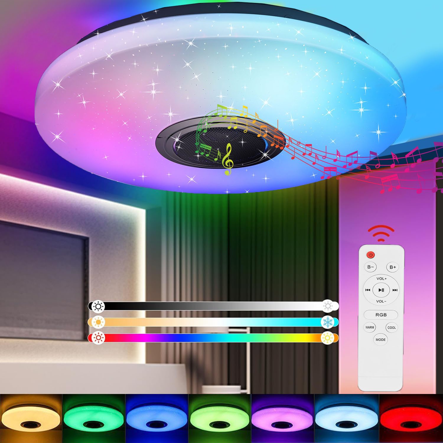 oyajia Deckenleuchte LED Deckenleuchte 40cm, 36W günstig online kaufen