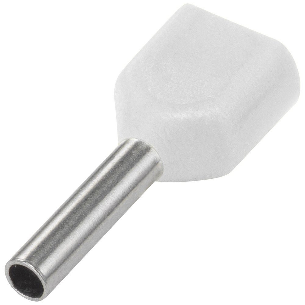 Aderendhülsen TRU COMPONENTS 1091323 Zwillings-Aderendhülse 0.5 mm² Teilisoliert Wei