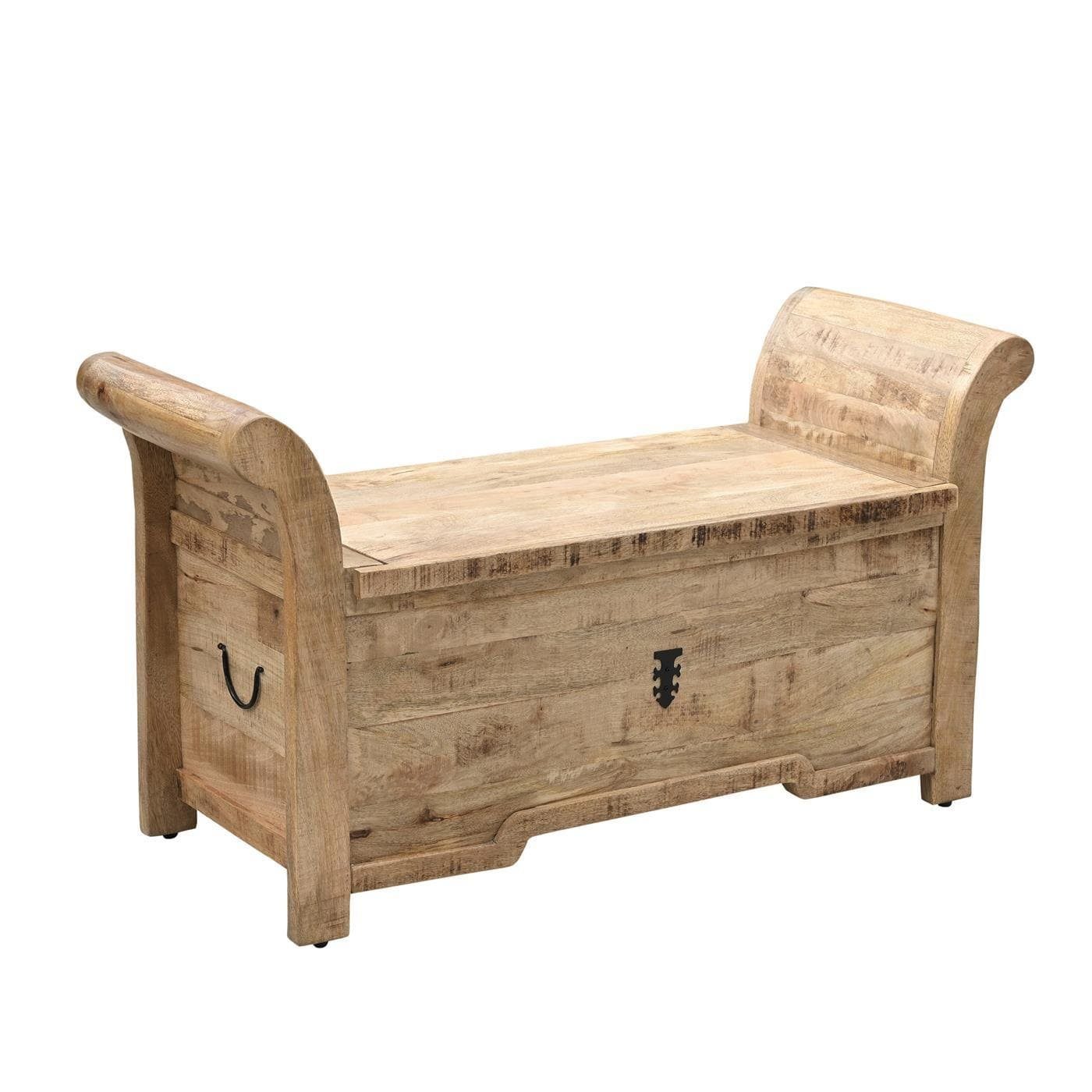 baario Sitztruhe Truhenbank ADNA Vintage, braun Sitztruhe Stauraum massiv M günstig online kaufen