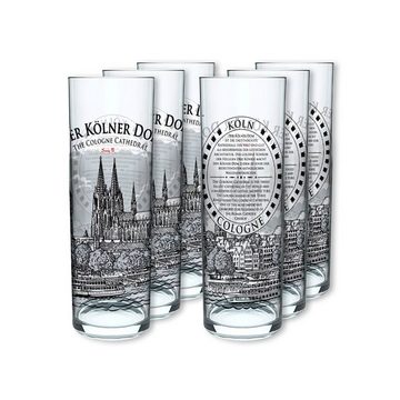 3forCologne Bierglas 3forCologne Kölschglas 6er Pack bunt 0,2ml, Kölner Stangen mit Grundgesetz, Biergläser Gläser Trinkgläser mit Aufdruck. (MADE IN GERMANY)