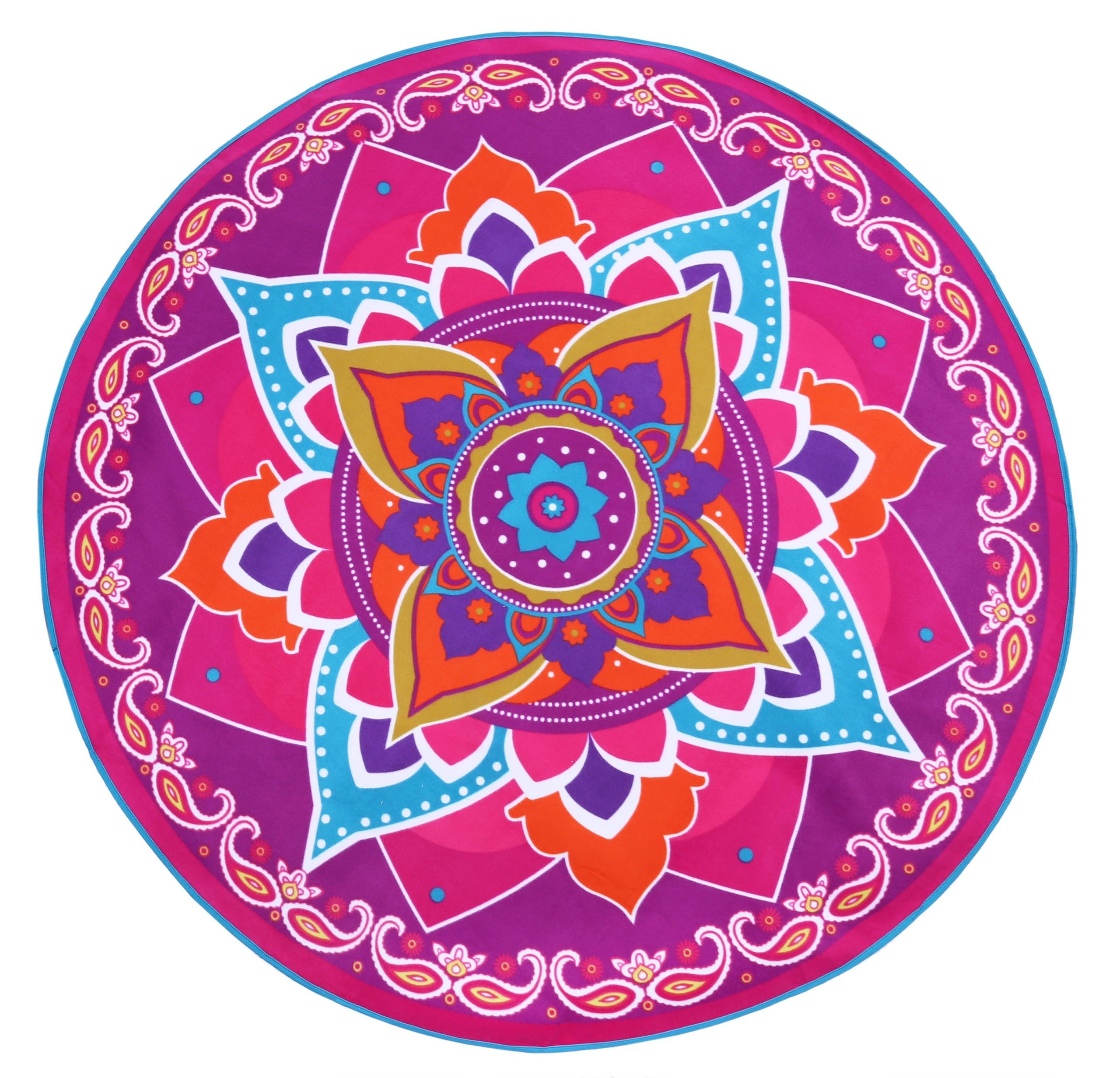 Picknickdecke Bunte, runde Picknickdecke, Matte