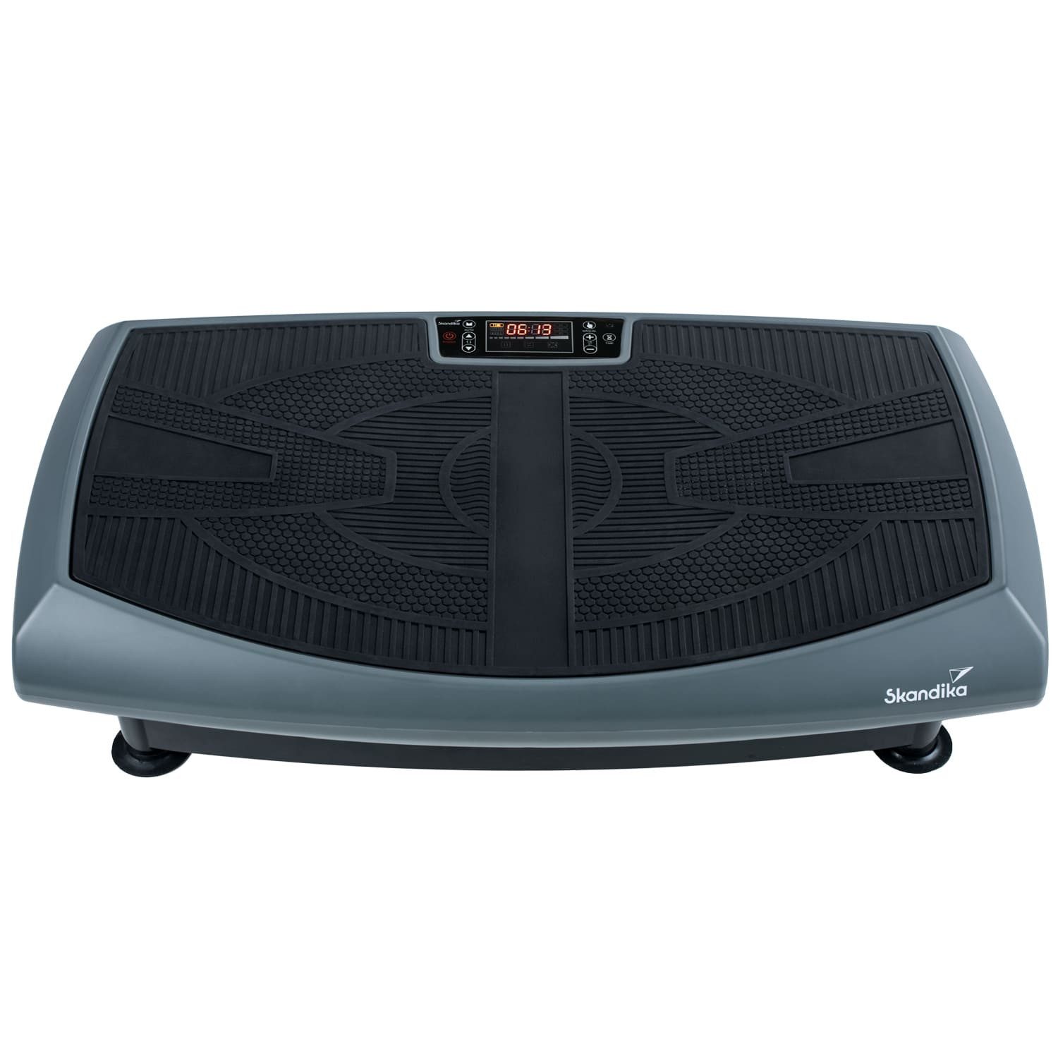 Skandika Vibrationsplatte 4D Vibration Plate V2000, Curved Design, Fernbedienung, (60 Stufen, 3 + 3 Programme, Oszillierende Vibration), 2 Kraftvolle Motoren, Flüsterleise, Maximales Benutzergewicht 125 kg