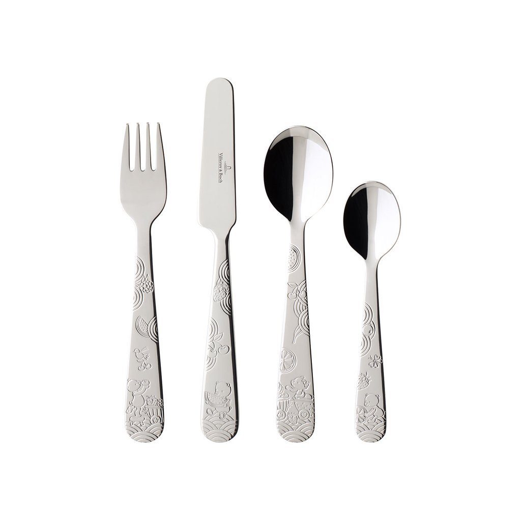 Villeroy & Boch Kinderbesteck Kiddys Besteck (4-tlg), 1 Personen, Edelstahl, Edelstahl, 4 Stck, spülmaschinenfest
