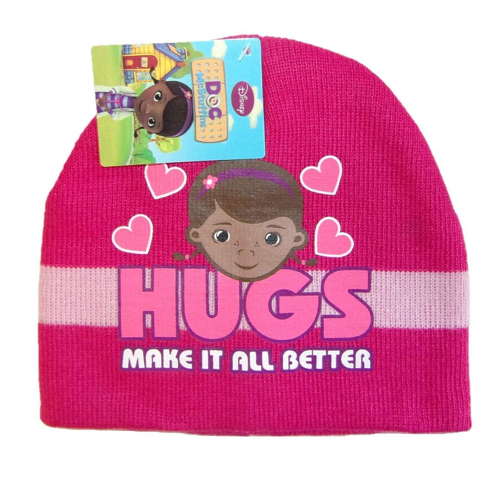 Disney Strickmütze Disney Doc McStuffins 52 Mädchen Pink Mütze für