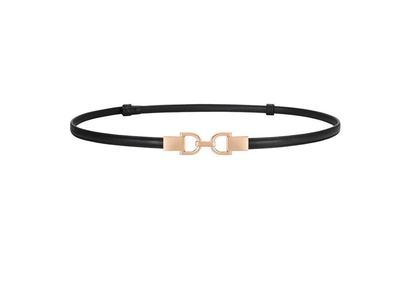 nsihing Taillengürtel echtes Leder, schmal, Damengürtel,schmaler Taillengürtel Verstellbare goldene Schnalle, perfekt passend zu Kleidern und Jeans.