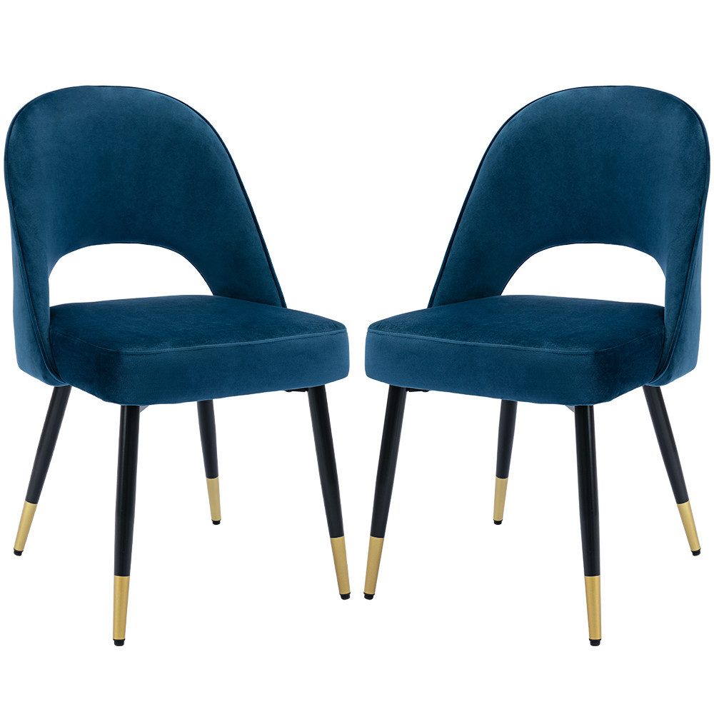 WAHSON OFFICE CHAIRS Esszimmerstuhl Samt 2er Set Seitenstühle Küchenstühle günstig online kaufen