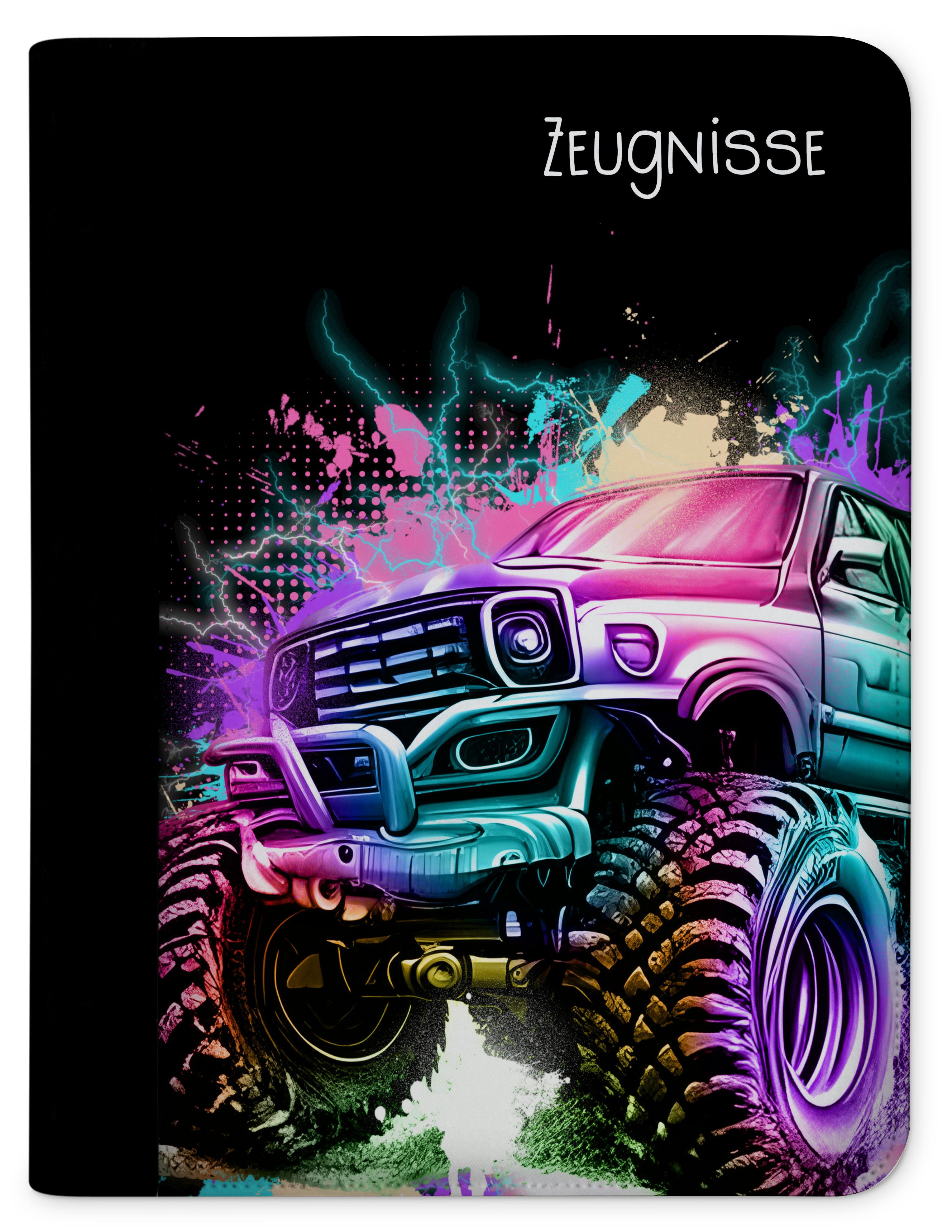 CreaDesign Schreibmappe Kinder Zeugnismappe, Dokumentenmappe, Ordner A4, Auto Motorcross (1-St)