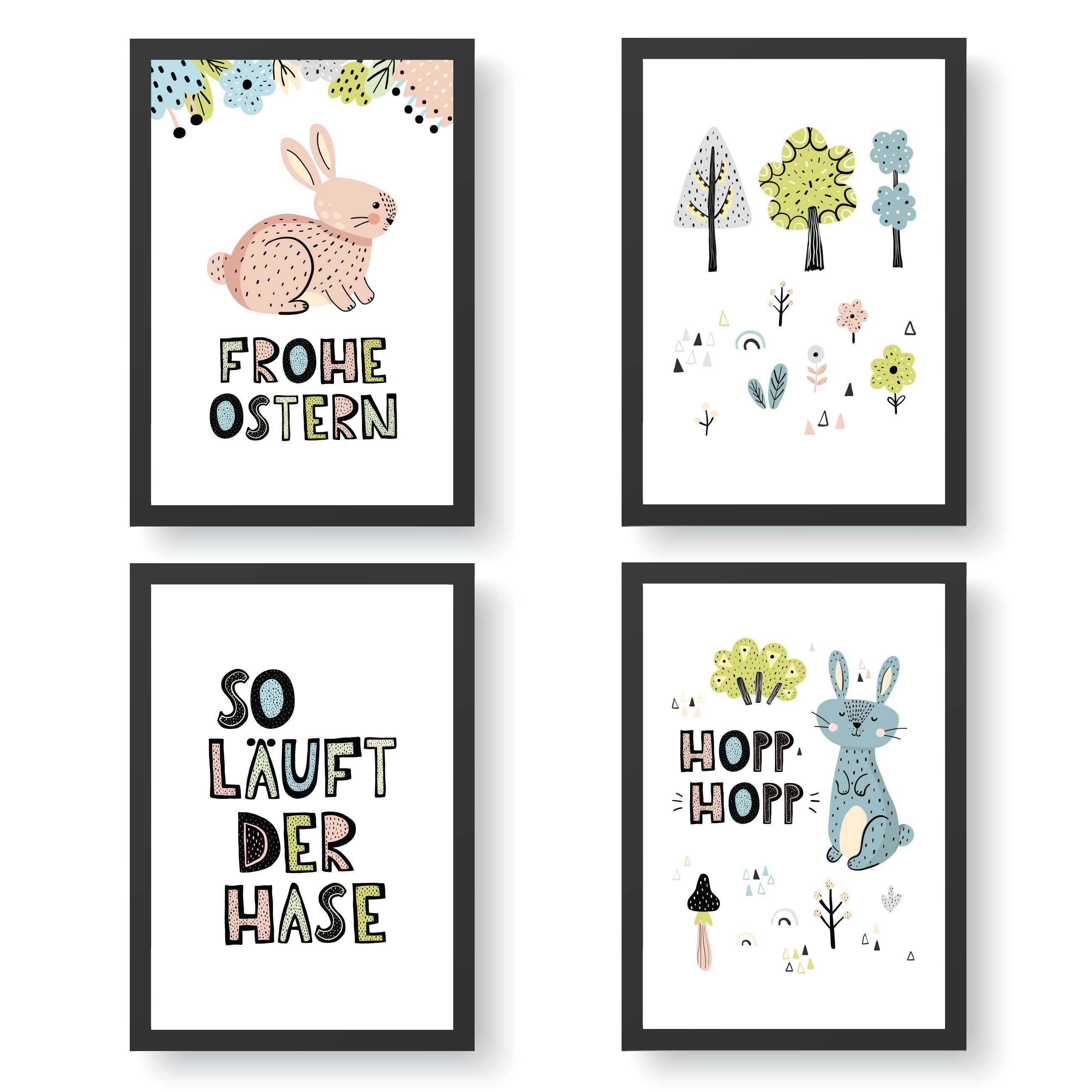 PAPIERDRACHEN Poster Kunstdruck zu Ostern