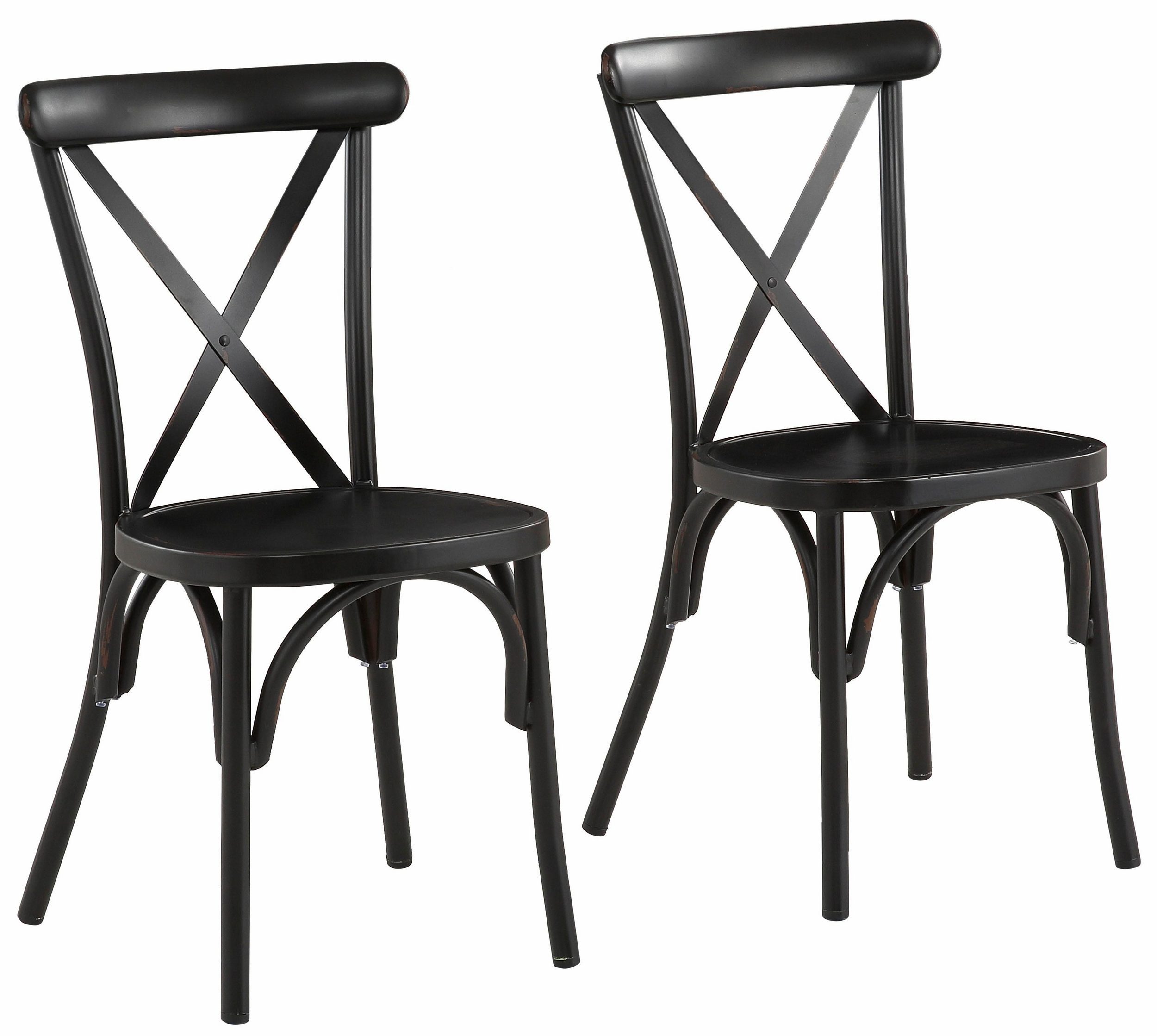 loft24 Stuhl Lucia (Set, 2 St), Esszimmerstuhl, Landhaus, Retro Design, Sitzhöhe 45 cm