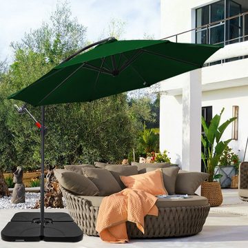 Bettizia Schirmständer Schirmständer-Platte Schirmgewicht befüllbar bis 80 kg Outdoor, Breite 50 cm, fur Sonnenschirm, Hohe 7.5 cm