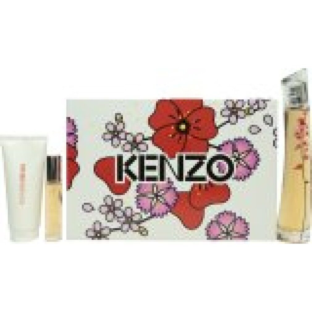 KENZO Eau de Parfum Flower Ikebana Sakura Gift Set 75ml EDP + 10ml EDP + 75ml Body Lotion