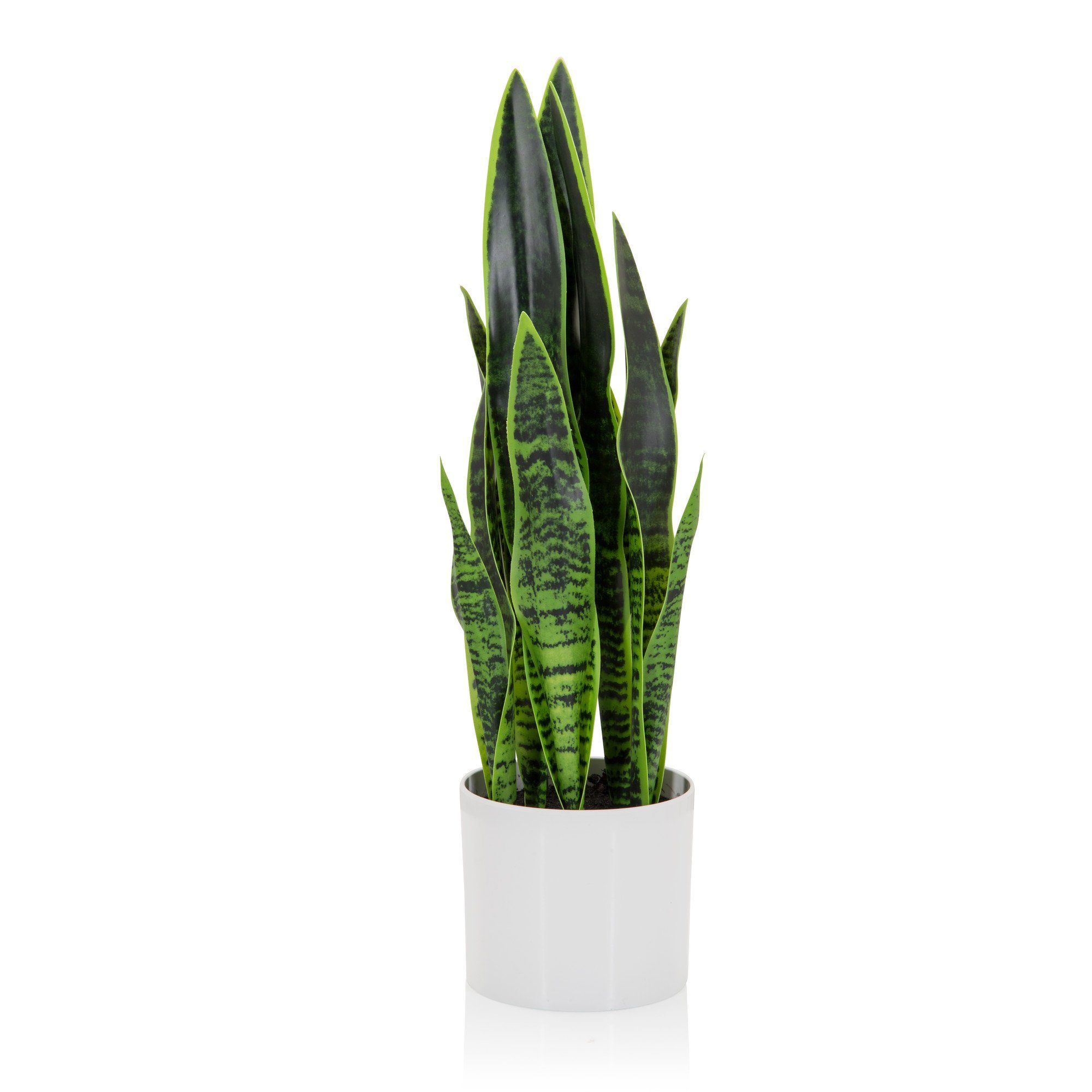 Kunstpflanze Kunstpflanze SANSEVIERIA Kunststoff, Stoff Sansevieria, hjh  OFFICE, Höhe 65.0 cm, Pflanze im Kunststoff-Topf