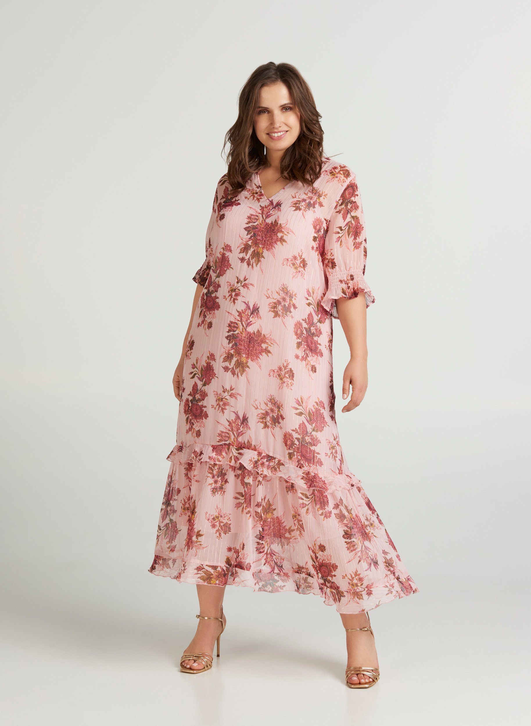 ZAY Abendkleid Große Größen Damen Kleid mit Blumenprint ...