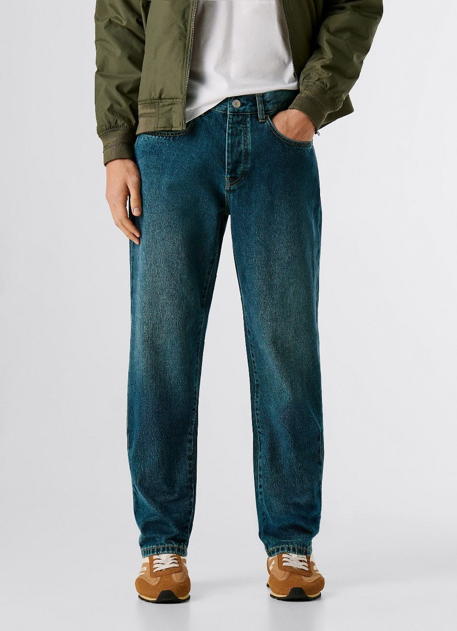 Pepe Jeans 5-Pocket-Jeans TAPERED JEANS CAMDEN aus Baumwoll-Denim, tiefer Schritt