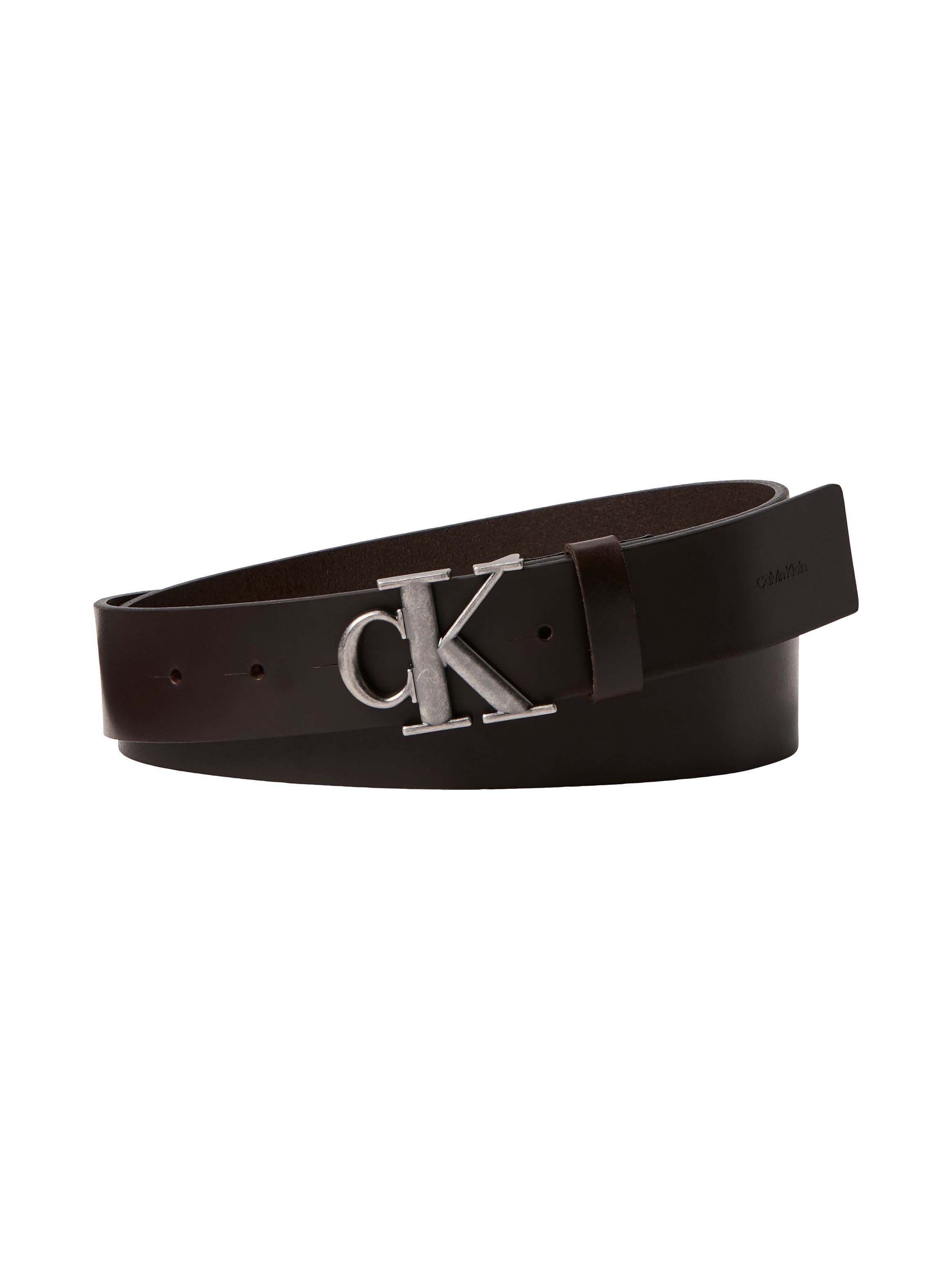 Calvin Klein Ledergürtel CK BUCKLE SMOOTH 35MM Größenverstellbar mit Metallschließe