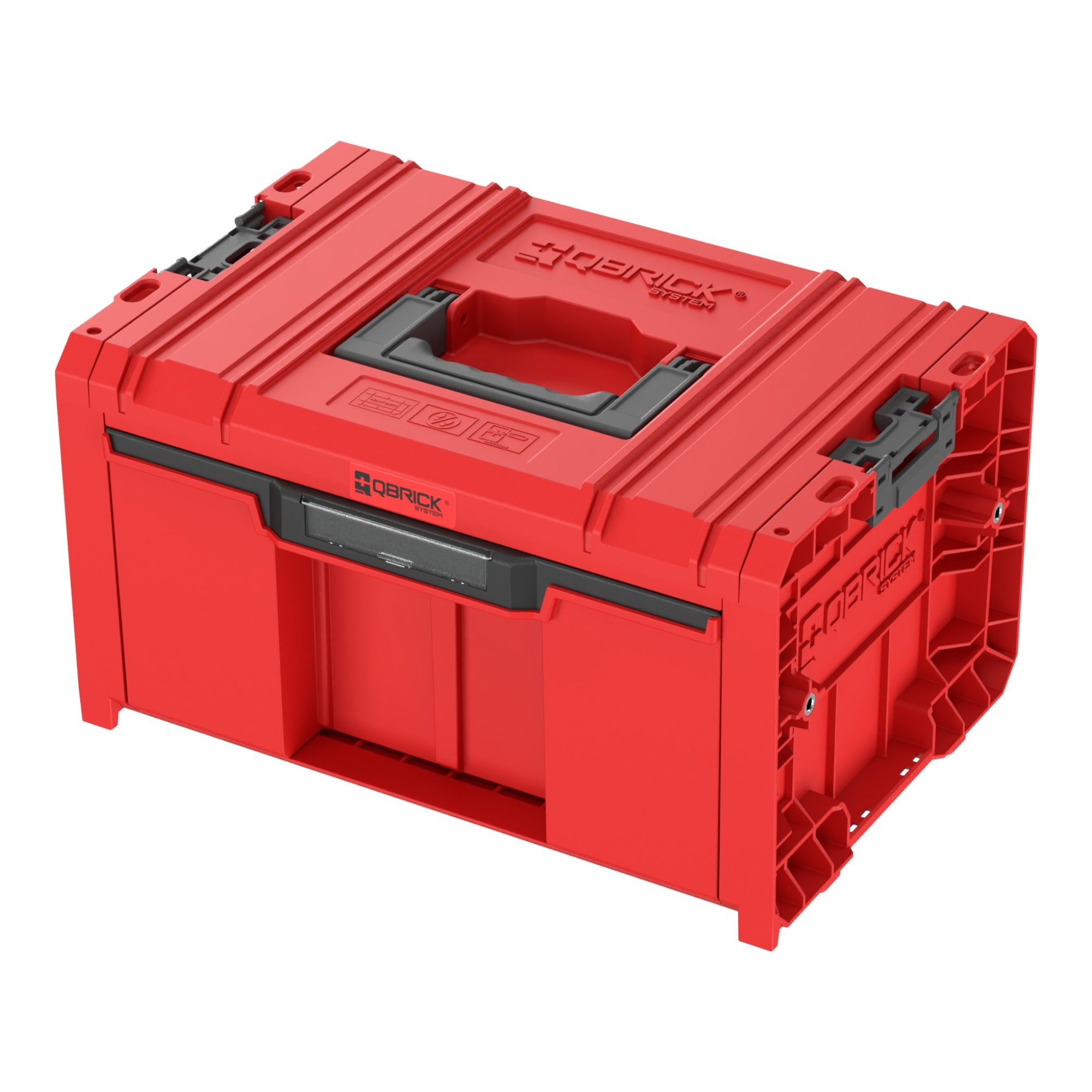 QBRICK System Werkzeugkoffer PRO Drawer 1 Toolbox 2.0 Basic RED Ultra HD Custom 450 x 310 x 244 mm
