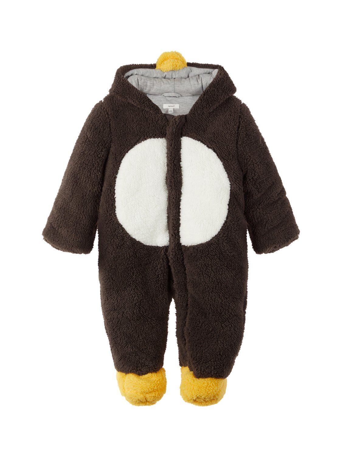 Name It Unisex Teddy-Schneeanzug "Pinguin" Schneeoverall Name Baby It