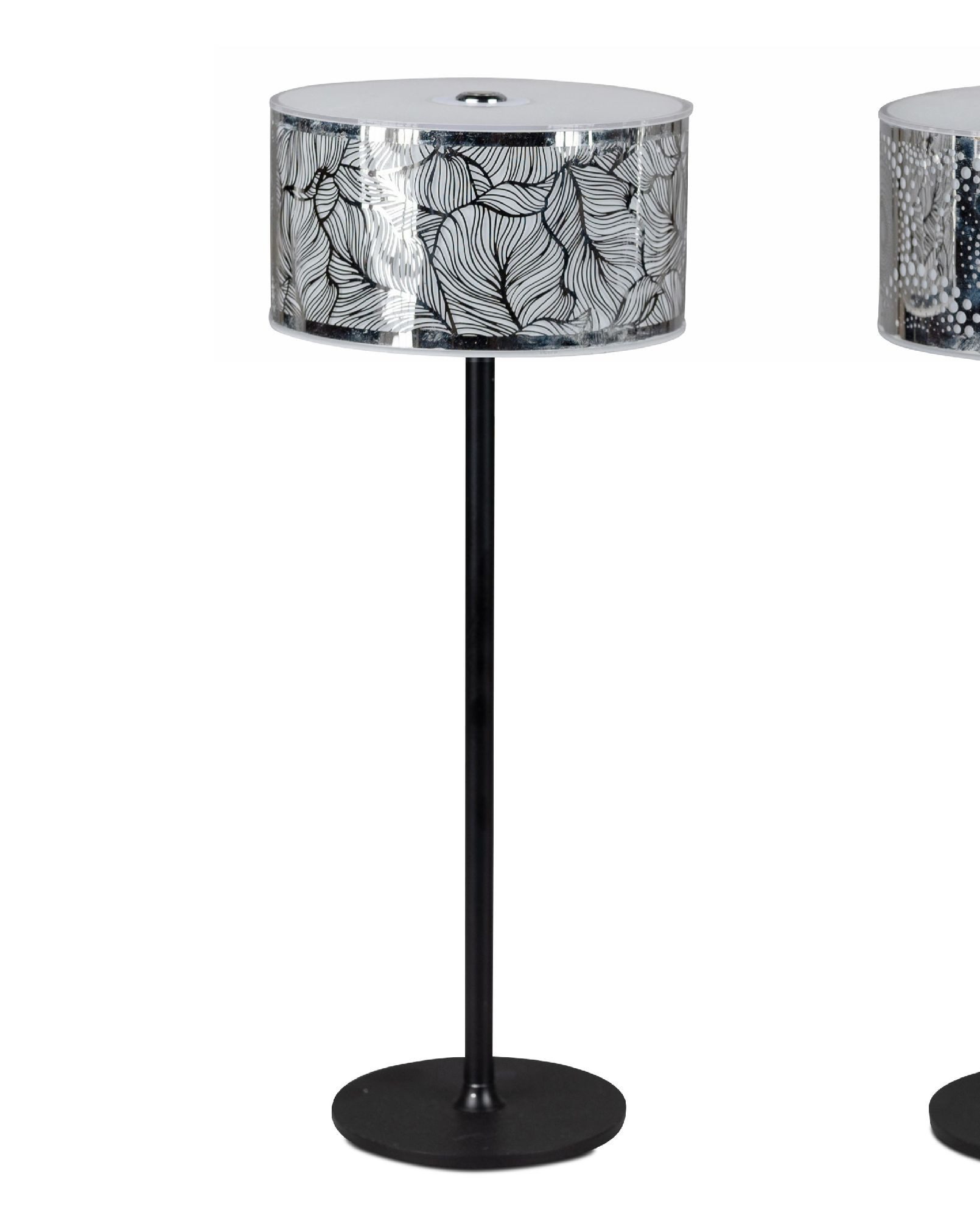 formano Nachttischlampe LED Lampe, USB, Silber, Motiv: Blätter