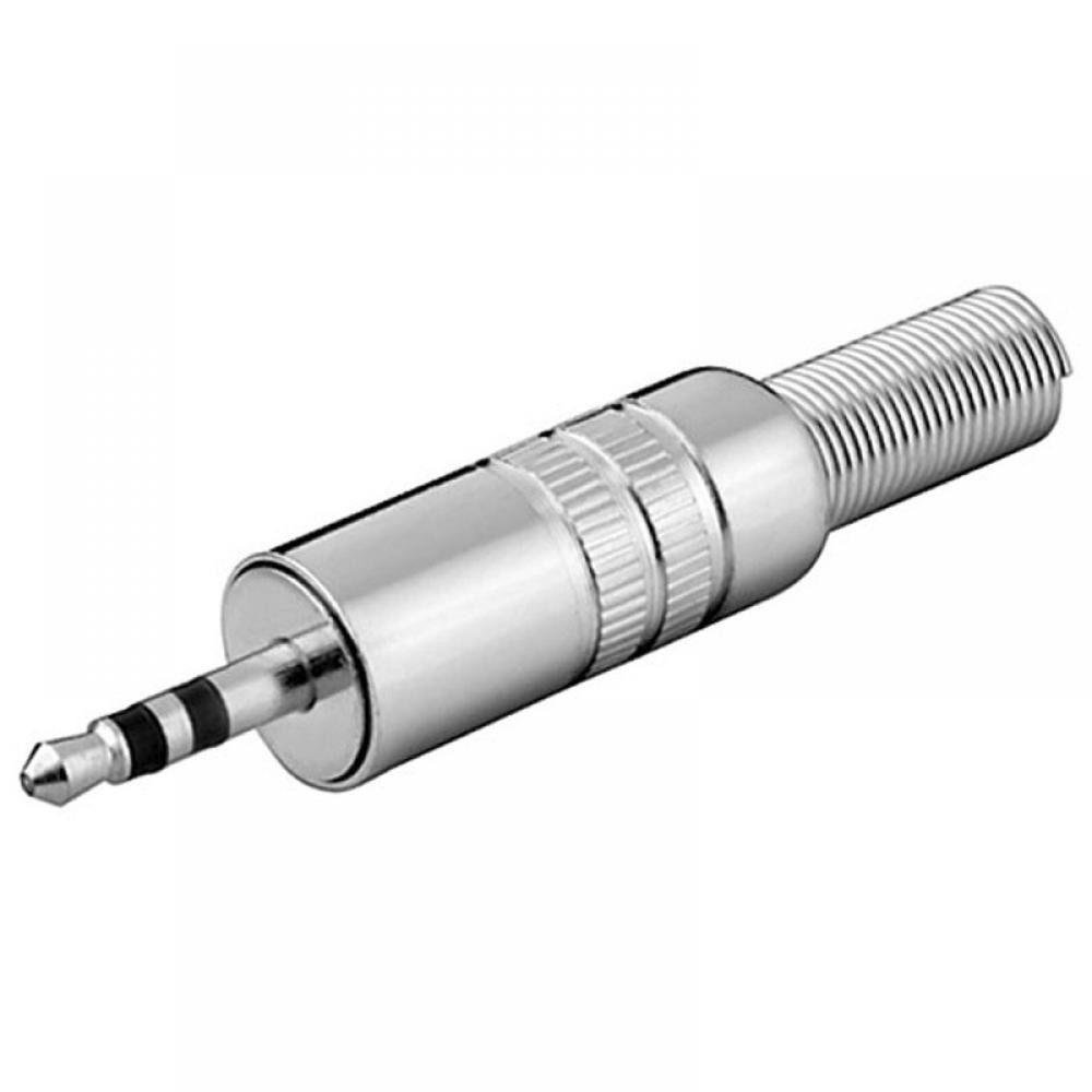 Klinkenstecker, 3,5mm, Stereo / 3 polig, Metallausführung mit Audio- & Video-Adapter