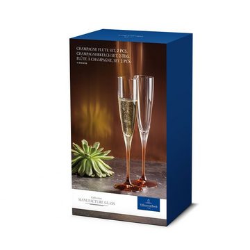 Villeroy & Boch Sektglas Manufacture Glass Champagner-Kelch 2er-Set, Glas