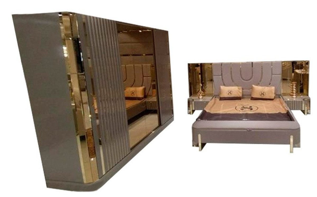Schlafzimmer-Set Luxuriöses Schlafzimmermöbel-Set mit eleganter Holzoptik