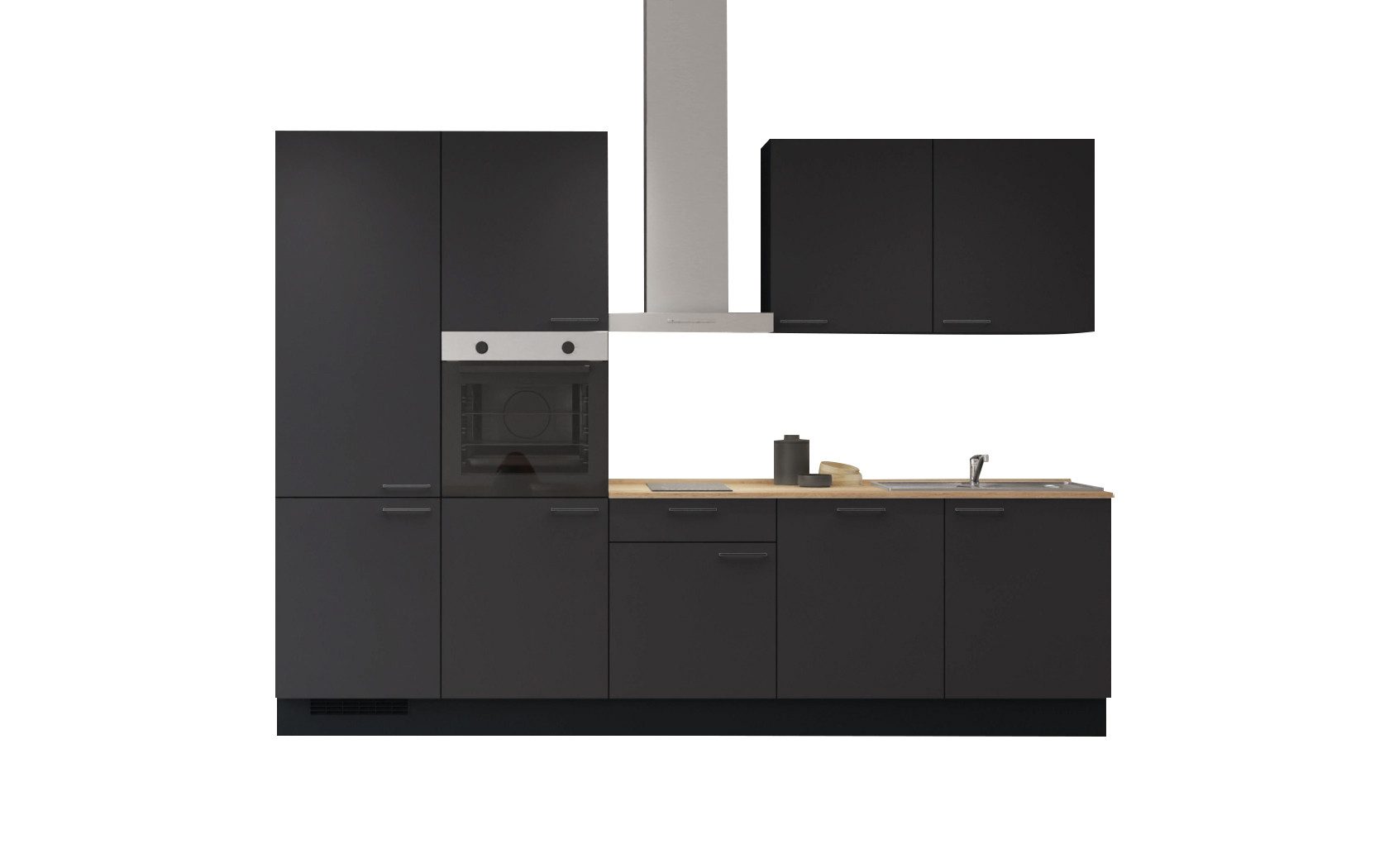 nobilia® Küchenzeile Karde, individuell anpassbar, gratis Küchenplanung mit Profis, (Breite 300 cm), vormontiert, wahlw. mit E-Geräten, inkl. Lieferung