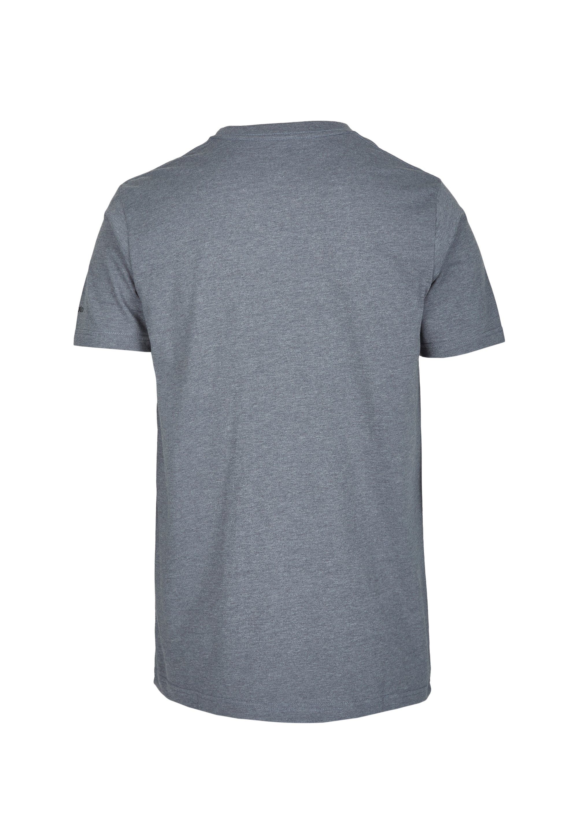 Mowe T-Shirt klassischem mit Print Cleptomanicx hellbraun-schwarz