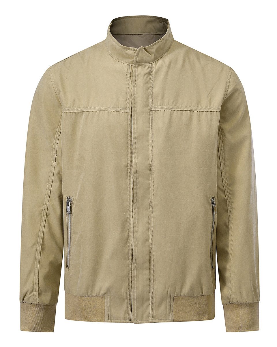 Allthemen Bomberjacke mit Stehkragen leicht Übergangsjacke Herren Herbstjacke