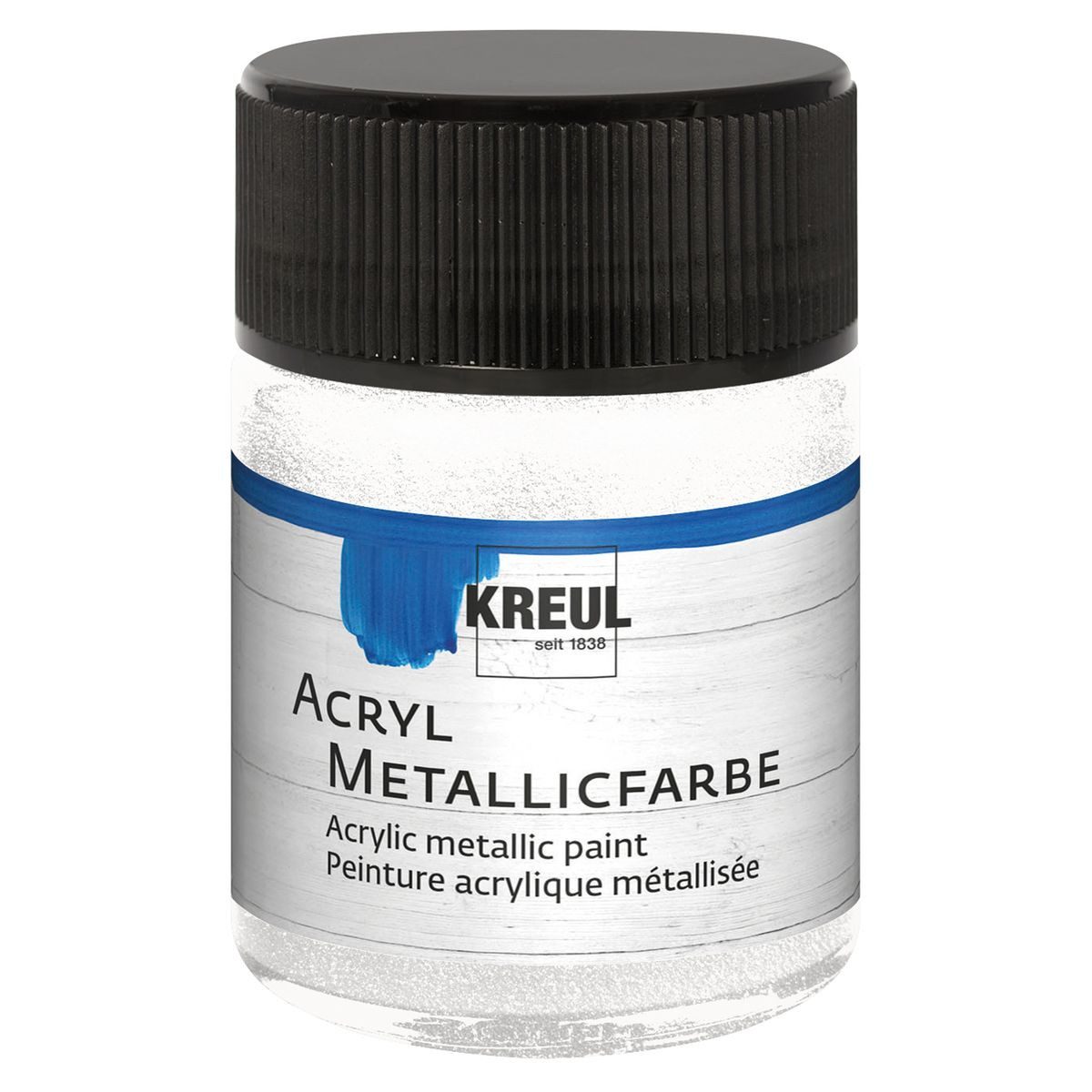 C. KREUL Acrylfarbe KREUL Acryl Metallicfarbe perlmutt weiß 50ml Glas