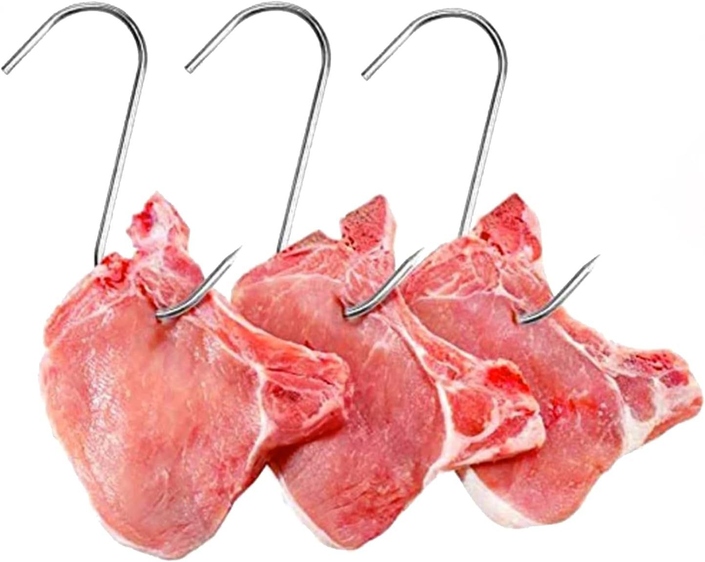 Kaminer S-Haken 15 Edelstahl Fleischhaken Set 15cm bis 15kg Räuchern Grille günstig online kaufen