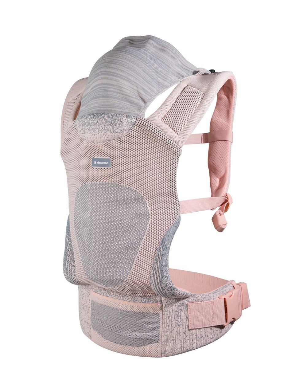 Kikkaboo Babytrage Trage Hoody Fly Strickstoff, 3 in 1 Bauch- und Rückentrage, Hüftsitz