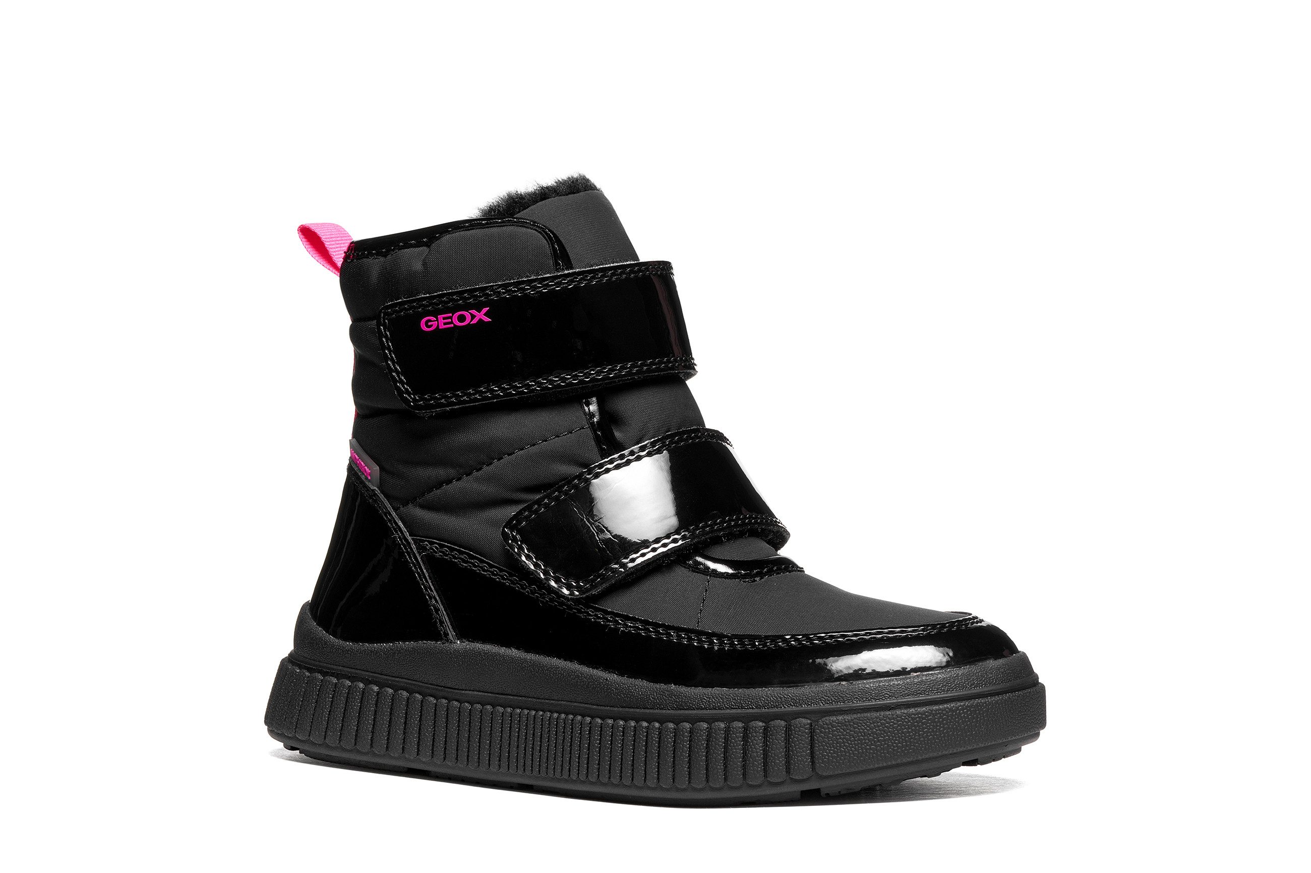 Geox J LAQUINNY GIRL B AB Winterboots Klettboots, Winterstiefel mit Warmfutter, Größenschablone zum Download