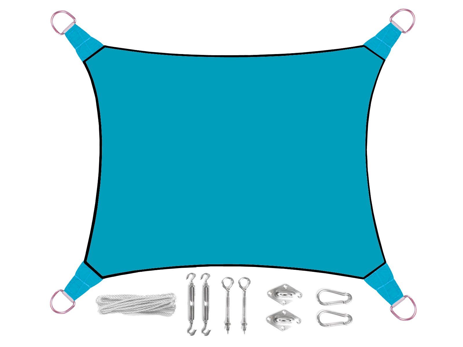 PEREL Sonnensegel, rechteckig 2x3m 3x4m Balkon günstig online kaufen