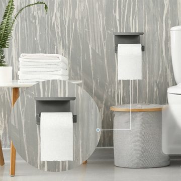Dekorative Toilettenpapierhalter Toilettenpapierhalter ohne Bohren Klopapierhalter Edelstahl (1-St), WC Klorollenhalter Papierhalter