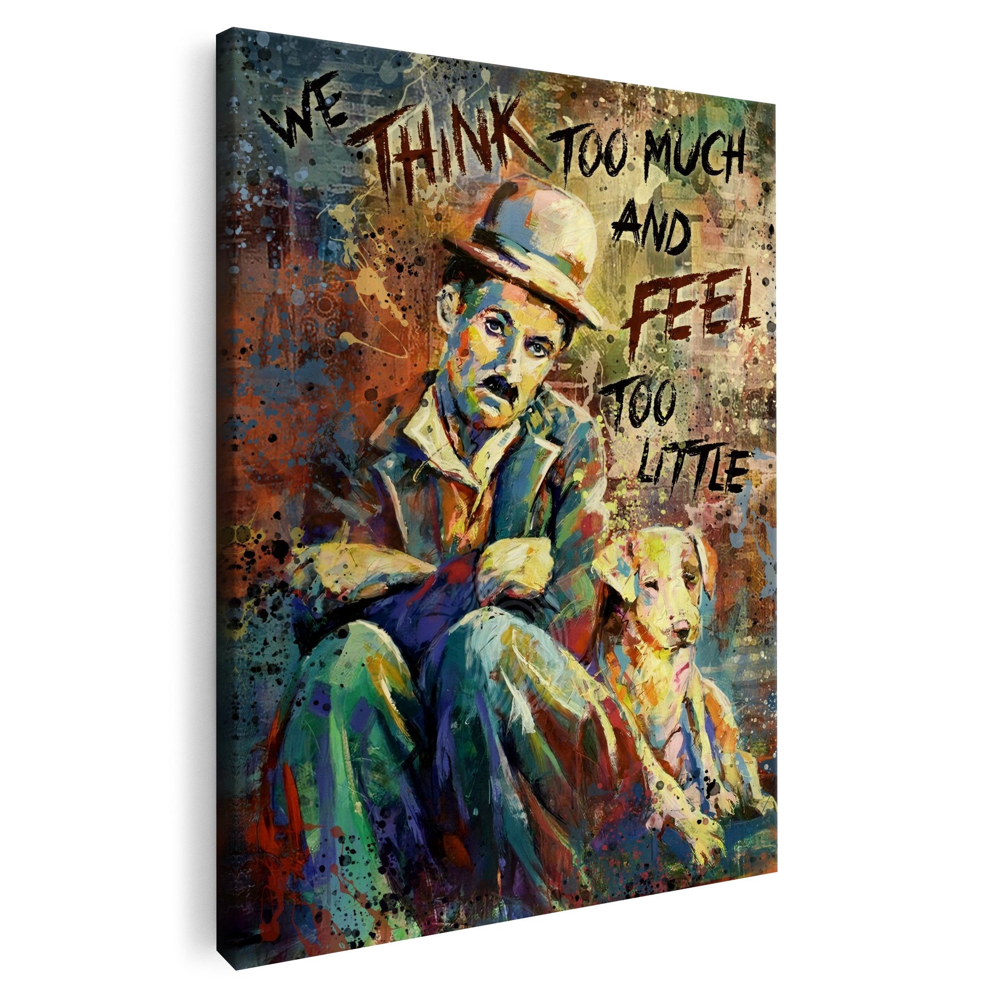 Artmazing Leinwandbild Chaplin's Wisdom, Chaplin's Wisdom, gesp. auf FSC Echtholz-Keilrahmen, in versch. Größen