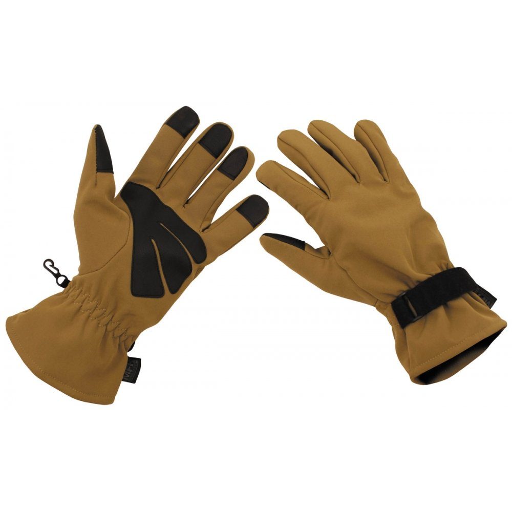 XXL tan Multisporthandschuhe MFHHighDefence coyote Fingerhandschuhe, Softshell, -