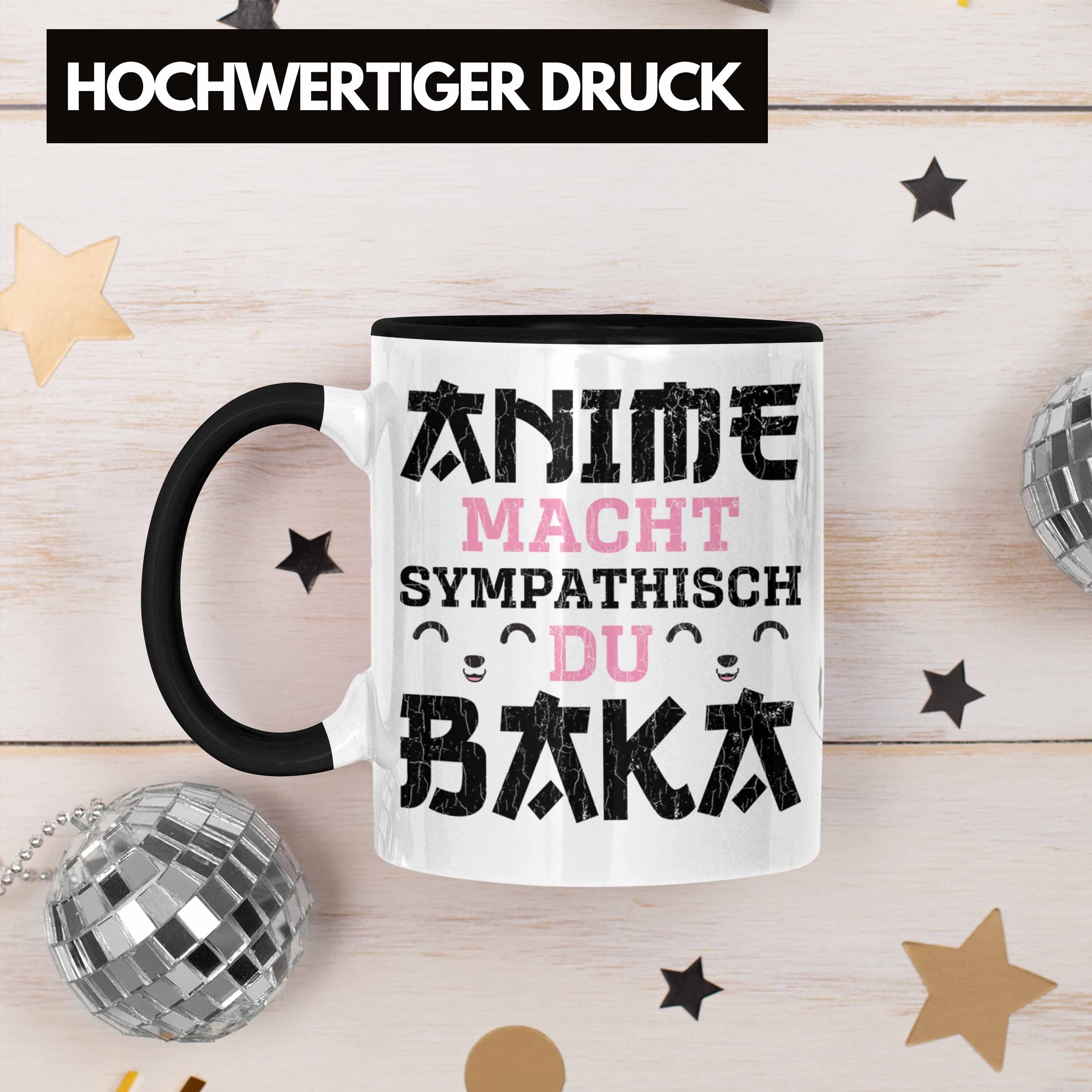 Trendation Tasse Trendation - Anime Sympathisch Deko Geschenk Spruch Schwarz Geschenke Fan Anme Tasse Kaffeetasse