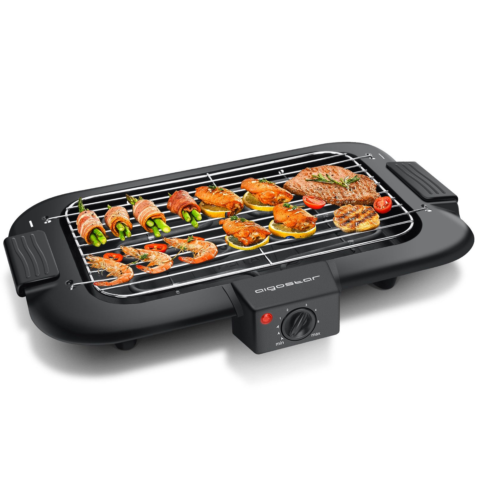 Aigostar Tischgrill Rauchfreier Tischgrill Barbecue Elektrogrill Elektrischer BBQ 2000 W, 2000 W