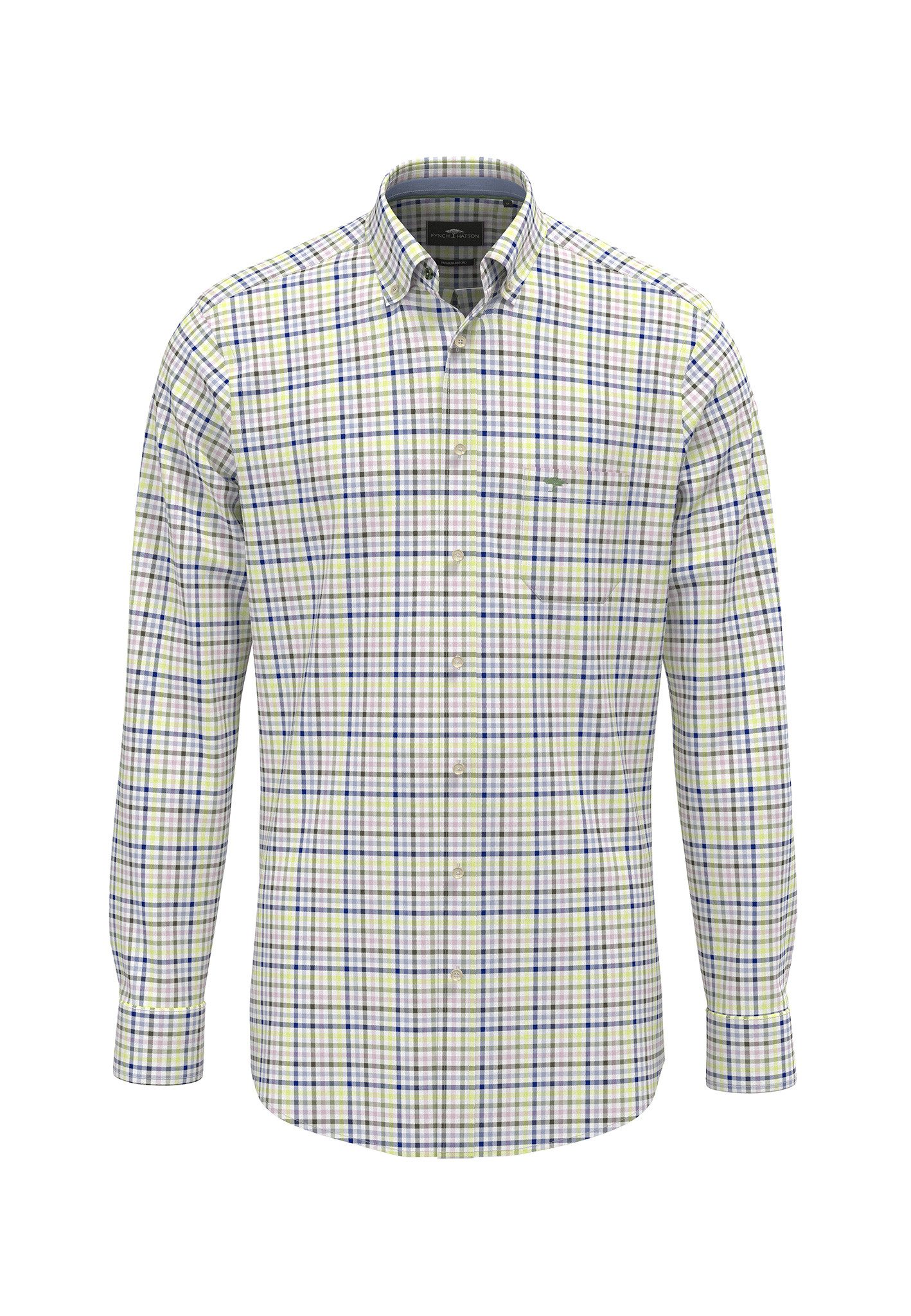 FYNCH-HATTON Karohemd Multicolor Washed Oxford normale Passform, aus Baumwo günstig online kaufen