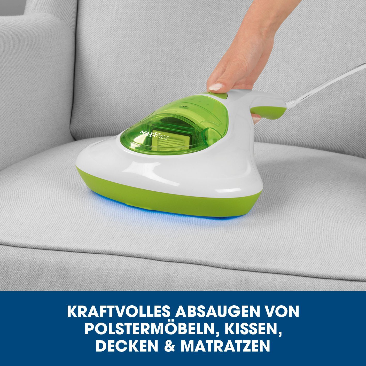 limegreen Milben-Handstaubsauger UV-C Licht, mit MAXXMEE 300,00 Matratzenreinigungsgerät W,