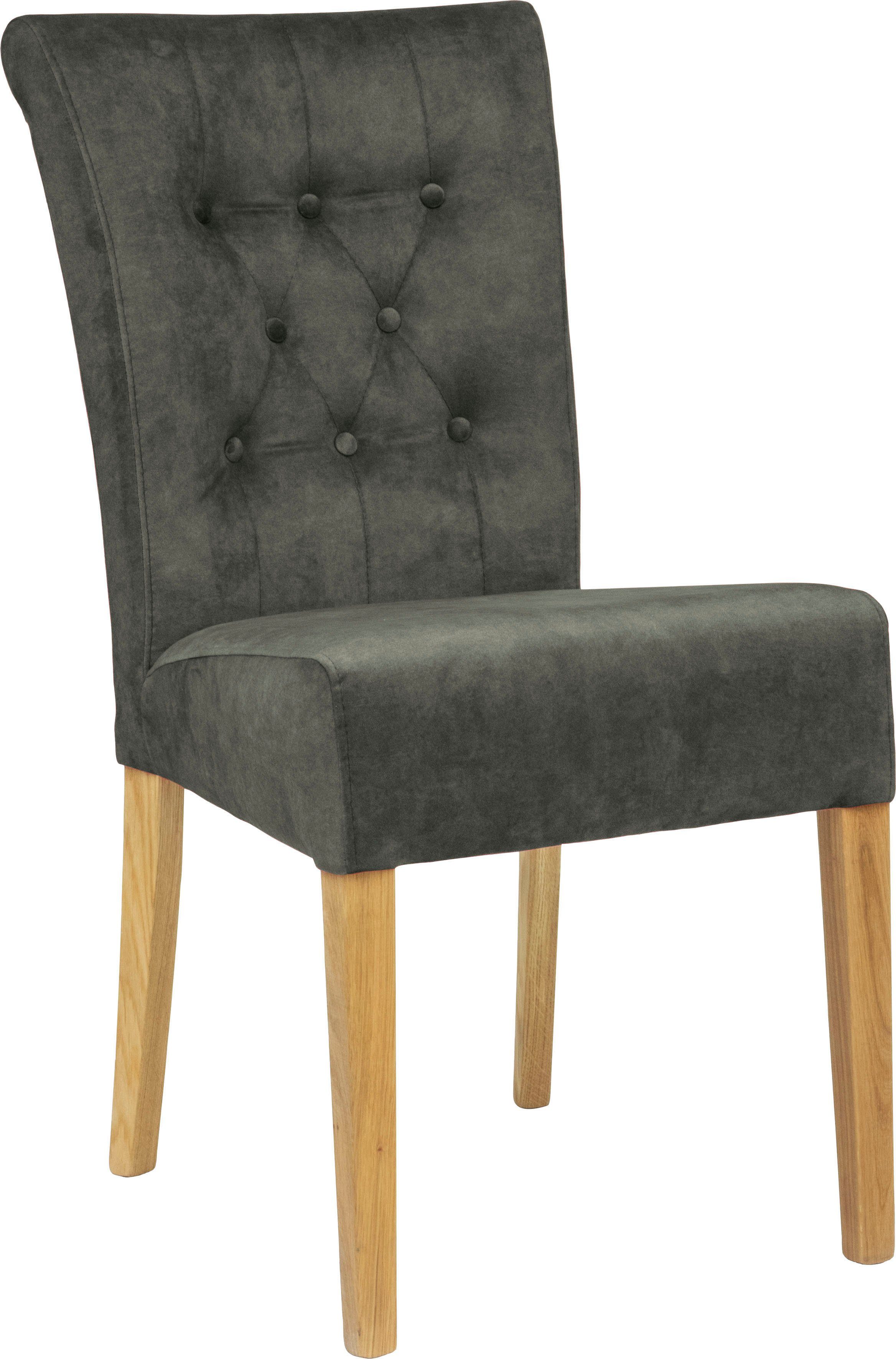 Home affaire Polsterstuhl Queen (Set, 2 St), Esszimmerstuhl mit Knopfheftun günstig online kaufen