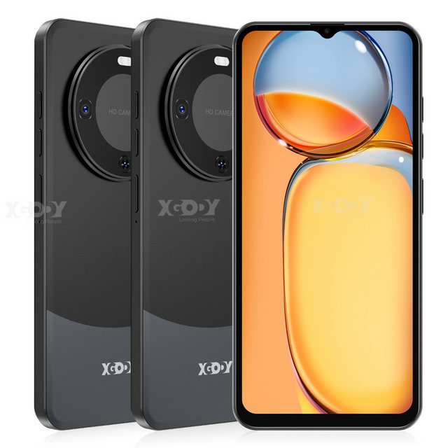 XGODY A54 Dual-SIM Android 10, 4G Quad-Core Smartphone (16,51 cm/6.5 Zoll, 32 GB Speicherplatz, 15 MP Kamera, INCELL-Bildschirm mit 720*1600, MMS, MP3-Player, Gesichts-Erkennung)