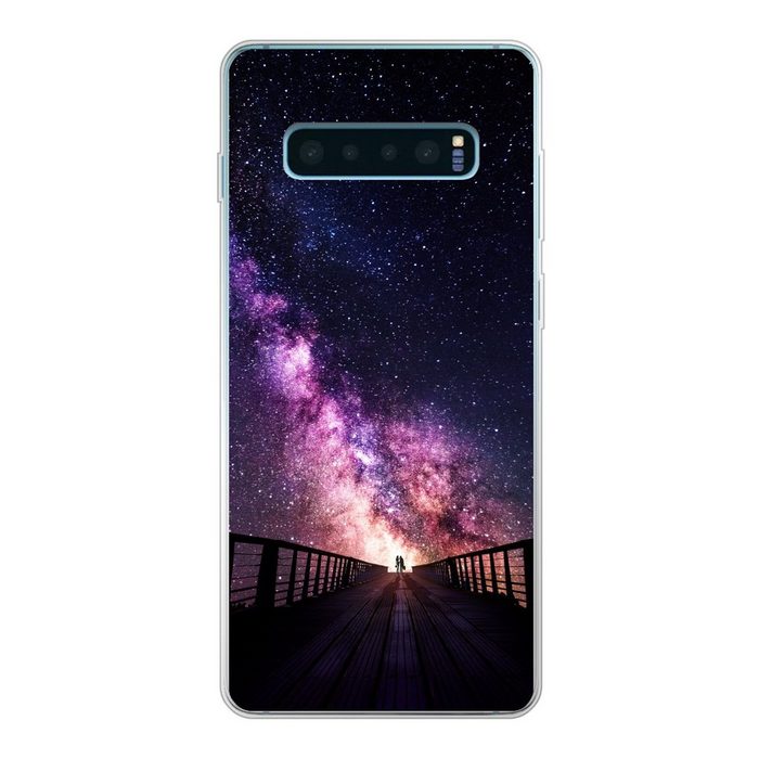 MuchoWow Handyhülle Universum - Galaxie - Lila - Jungen - Mädchen - Kinder Phone Case Handyhülle Samsung Galaxy S10 Lite Silikon Schutzhülle