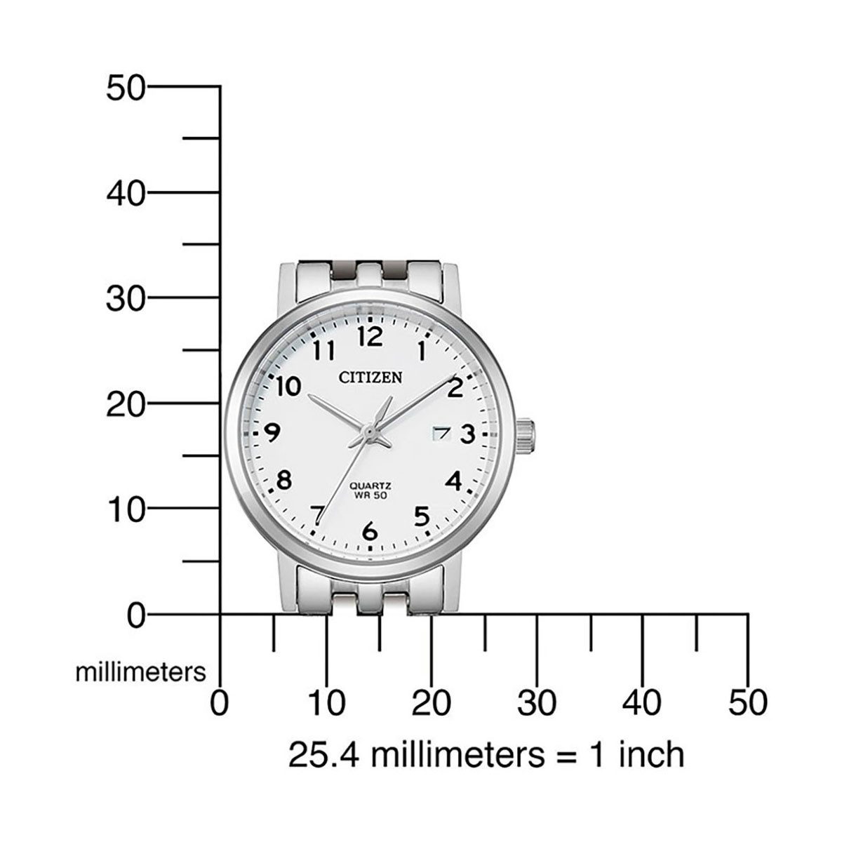 Citizen Quarzuhr EU6090-54A, Armbanduhr, Damenuhr, Edelstahlarmband, Datum