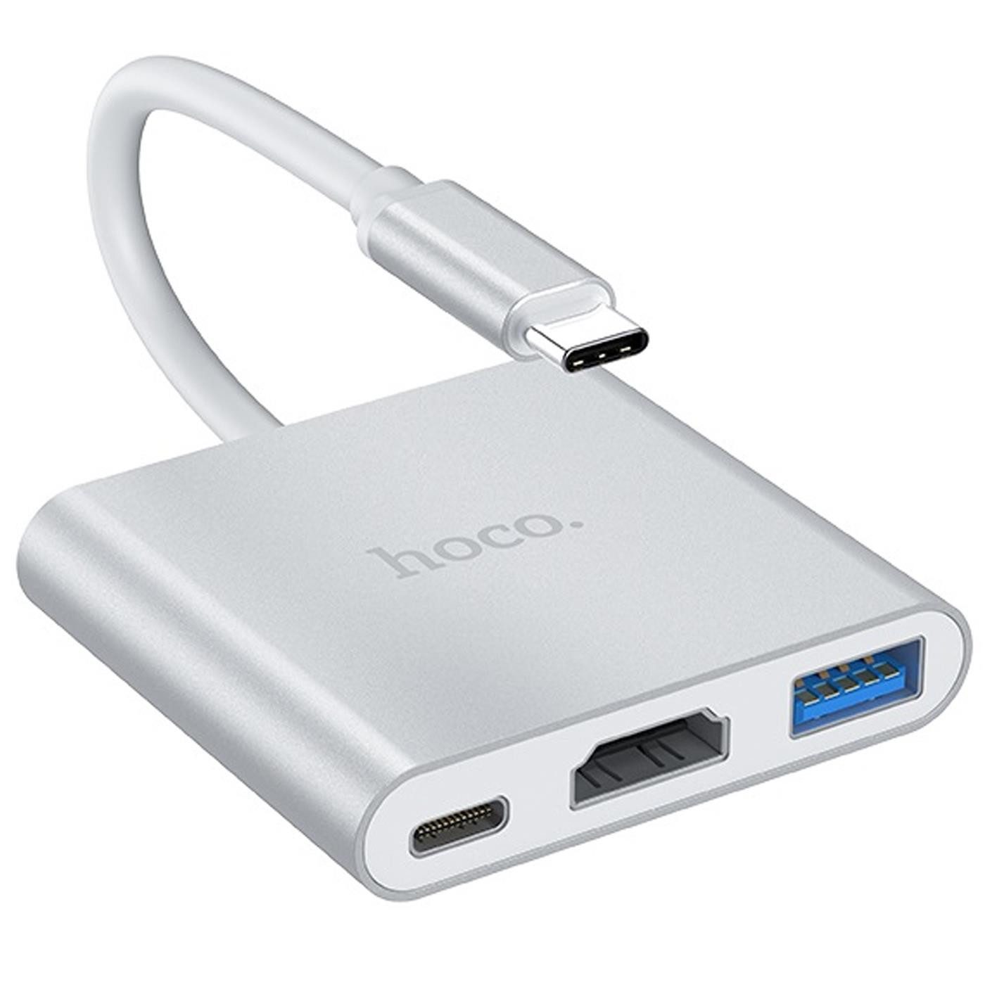 hoco. HB14 Hub Typ C USB 3.0 HDMI Hdmi-адаптер USB-C zu HDMI Typ A, USB-A, USB-C, Typ C auf USB A 3.0 HDMI 4K UHD Type C Splitter Адаптери Verteiler