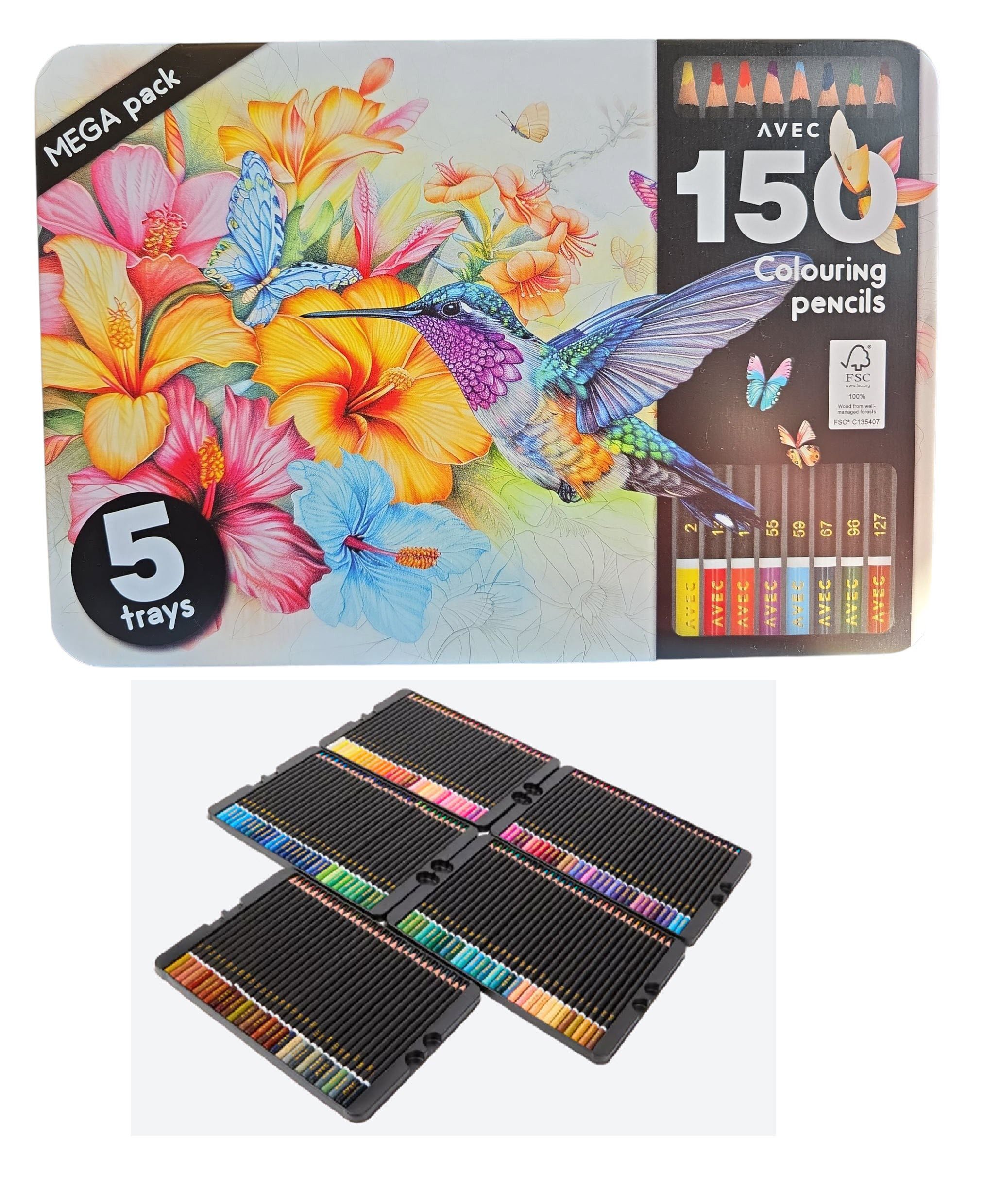 Spectrum Buntstift Buntstifte 150 Stück in Aufbewahrungsbox, (150-tlg)