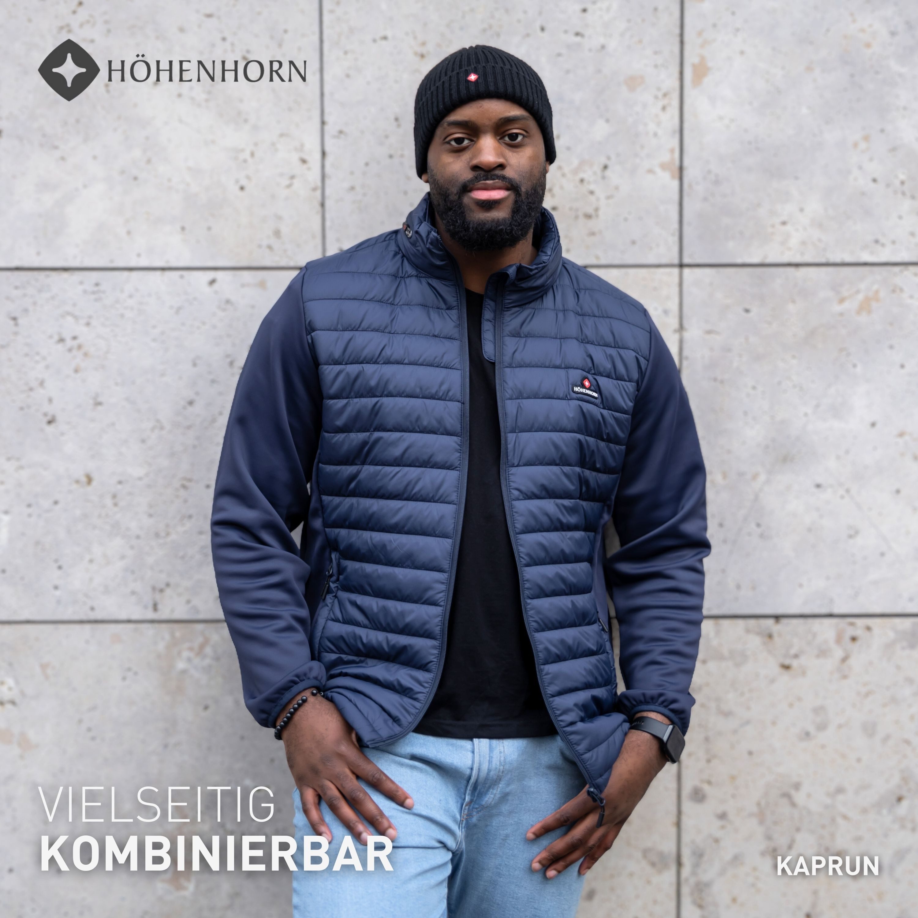 Höhenhorn Hybridjacke Kaprun Herren Jacke für Männer Steppjacke Softshell Sportjacke Steppjacken Softshelljacken Kombination