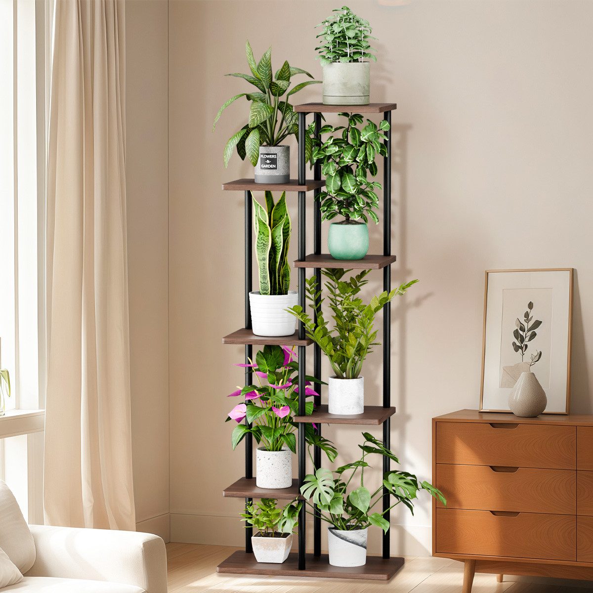 Simloveve Blumenständer Pflanzenständer aus Holz und günstig online kaufen