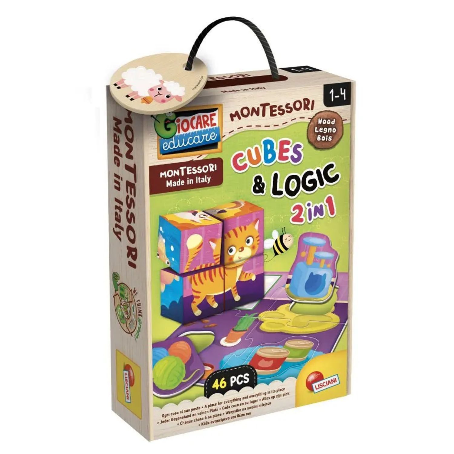 Spiel MONTESSORIHolz Cube und Logik